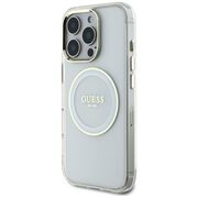 Husa premium pentru  iPhone 16 Pro Max compatibila MagSafe Guess Luxury Series - Clear