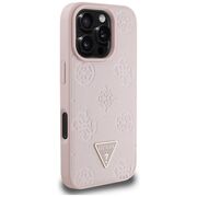 Husa premium pentru  iPhone 16 Pro compatibila MagSafe Guess Luxury Series - Roz