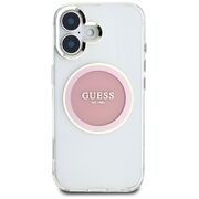 Husa premium pentru  iPhone 16 compatibila MagSafe Guess Luxury Series - Alb