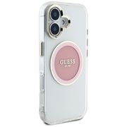Husa premium pentru  iPhone 16 compatibila MagSafe Guess Luxury Series - Alb