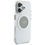 Husa premium pentru  iPhone 16 compatibila MagSafe Guess Luxury Series - Argintiu