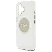 Husa premium pentru  iPhone 16 compatibila MagSafe Guess Luxury Series - Argintiu