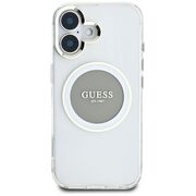 Husa premium pentru  iPhone 16 compatibila MagSafe Guess Luxury Series - Argintiu