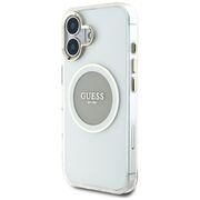 Husa premium pentru  iPhone 16 compatibila MagSafe Guess Luxury Series - Argintiu