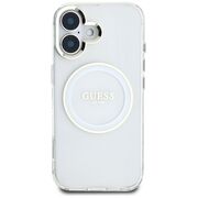 Husa premium pentru  iPhone 16 compatibila MagSafe Guess Luxury Series - Gri