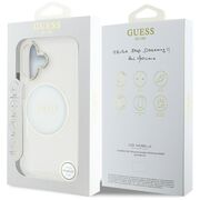 Husa premium pentru  iPhone 16 compatibila MagSafe Guess Luxury Series - Gri