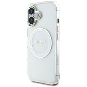 Husa premium pentru  iPhone 16 compatibila MagSafe Guess Luxury Series - Gri