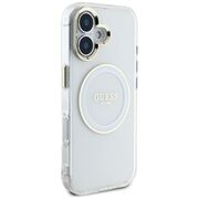Husa premium pentru  iPhone 16 compatibila MagSafe Guess Luxury Series - Gri