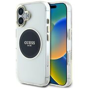 Husa premium pentru  iPhone 16 compatibila MagSafe Guess Luxury Series - Ice
