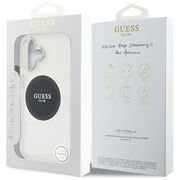 Husa premium pentru  iPhone 16 compatibila MagSafe Guess Luxury Series - Ice