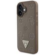 Husa premium pentru  iPhone 16 compatibila MagSafe Guess Luxury Series - Maro