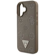 Husa premium pentru  iPhone 16 compatibila MagSafe Guess Luxury Series - Maro