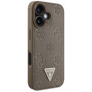 Husa premium pentru  iPhone 16 compatibila MagSafe Guess Luxury Series - Maro