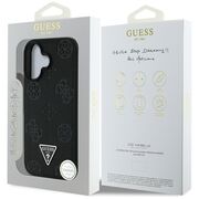 Husa premium pentru  iPhone 16 compatibila MagSafe Guess Luxury Series - Negru