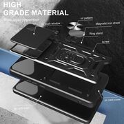 Husa pentru  Honor 400 Lite Ring Armor Kickstand Tough Rugged Cover cu protectie camera, Verde