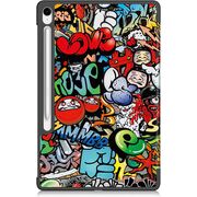 Husa pentru  Samsung Galaxy Tab S10 FE+ Plus 13.1 inch tip stand functie sleep/wake-up, protectie 360 - Graffiti
