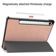 Husa pentru  Samsung Galaxy Tab S10 FE+ Plus 13.1 inch tip stand functie sleep/wake-up, protectie 360 - Roz