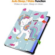 Husa pentru  Samsung Galaxy Tab S10 FE+ Plus 13.1 inch tip stand functie sleep/wake-up, protectie 360 - Unicorn