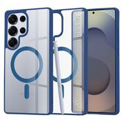 Huse pentru  Samsung Galaxy S25 Ultra cu MagSafe Crystal Clear Back Series - Albastru