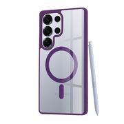 Huse pentru  Samsung Galaxy S25 Ultra cu MagSafe Crystal Clear Back Series - Mov