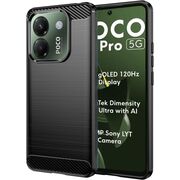 Husa pentru Poco M7 Pro 5G Carbon Liquid Silicone, Negru denim