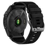 Curea pentru Garmin Fenix 3/3 HR/5X/5X Plus/6X/6X Pro/7X/7X Pro Solar 26 mm Quickfit din nailon durabil - Negru