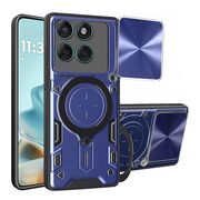Husa pentru  Motorola Edge 60 Fusion cu protecție pentru cameră și suport magnetic integrat Ring Shockproof, Albastru