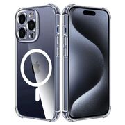 Husa pentru  iPhone 15 Pro compatibila MagSafe Anti-Shock 1.5mm reinforced 4 corners - clear