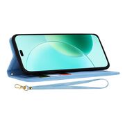 Husa tip carte pentru  Honor 400 Lite, functie stand si port carduri, Albastru
