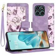 Husa tip carte pentru  Motorola Edge 60 Fusion, functie stand si port carduri, Mov