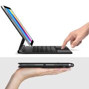 Husa Premium Magnetica pentru iPad 11 2025 3-în-1 cu Tastatura Iluminata RGB si Touchpad - Smart Business – transforma tableta intr-un laptop elegant - negru
