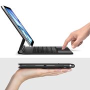 Husa Premium Magnetica pentru iPad Air 11 2024 / 2025​ M2, M3 3-în-1 cu Tastatura Iluminata RGB si Touchpad - Smart Business – transforma tableta intr-un laptop elegant - negru
