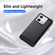 Husa pentru Poco M7 Pro 5G Carbon Liquid Silicone, Negru denim