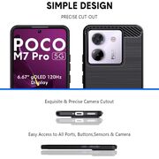 Husa pentru Poco M7 Pro 5G Carbon Liquid Silicone, Negru denim