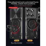 Husa pentru  Motorola Edge 60 Fusion cu protecție pentru cameră și suport magnetic integrat Ring Shockproof, Negru