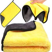 Prosop Auto multifunctional din Microfibră  Dublu 30x60 cm – Ultra Absorbant, Velur Moale pentru Spălare și Uscare Mașini - Gri/Galben