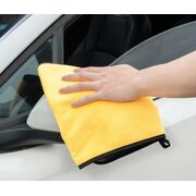 Prosop Auto multifunctional din Microfibră  Dublu 30x60 cm – Ultra Absorbant, Velur Moale pentru Spălare și Uscare Mașini - Gri/Galben