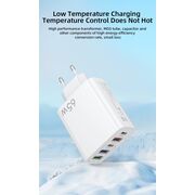 Set Incarcator priza 65W Fast Charge cu 5 porturi VPower, 3 x USB 3.0 QC 3.0,, 2 x USB Type C PD 20W, compatibil telefoane si tablete + cablu incarcare USB Type-C la USB Type-C 1m, alb
