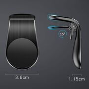 Suport Auto Magnetic pentru Telefon cu Prindere in Grila de Ventilatie - Techsuit AirGrip (S7) - Negru