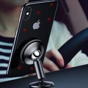 Suport Magnetic N52 pentru Birou si Masina, Universal, Adeziv 3M - Techsuit TinyGrip (S10) - Negru