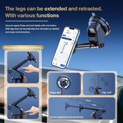 Suport de Telefon pentru Bord, Compatibil MagSafe + Adaptor iRing - Techsuit MagProX (S12) - Negru