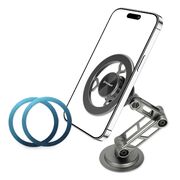 Suport de Telefon pentru Bord, Compatibil MagSafe, Ajustabil cu Adeziv 3M + Adaptor iRing - Techsuit TitanMagX (S14) - Space Gray