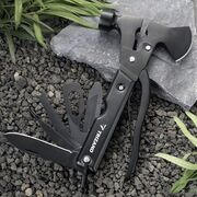 Unealta multifunctionala Multitool 17 în 1 Cu Topor, Ciocan, Clește, Cuțit + Husă inclusa – Supraviețuire, Camping, Reparații – Negru