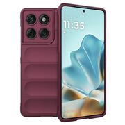 Husa pentru  Motorola Edge 60 Fusion Liquid Silicone, Microfibre Lining, Non-Slip Airbag Design, Bordeaux