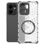 Husa pentru  Oppo Reno 13F, 13FS 4G, 5G Cyber Shield Bumper, Compatibila MagSafe, Antishock reinforced corners si margini intarite - Clear