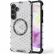 Husa pentru  Samsung Galaxy A35 Cyber Shield Bumper, Compatibila MagSafe, Antishock reinforced corners si margini intarite - Clear
