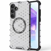 Husa pentru  Samsung Galaxy A55 Cyber Shield Bumper, Compatibila MagSafe, Antishock reinforced corners si margini intarite - Clear