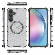 Husa pentru  Samsung Galaxy A55 Cyber Shield Bumper, Compatibila MagSafe, Antishock reinforced corners si margini intarite - Clear