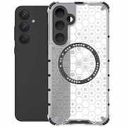 Husa pentru  Samsung Galaxy A55 Cyber Shield Bumper, Compatibila MagSafe, Antishock reinforced corners si margini intarite - Clear