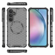 Husa pentru  Samsung Galaxy A55 Cyber Shield Bumper, Compatibila MagSafe, Antishock reinforced corners si margini intarite - Negru